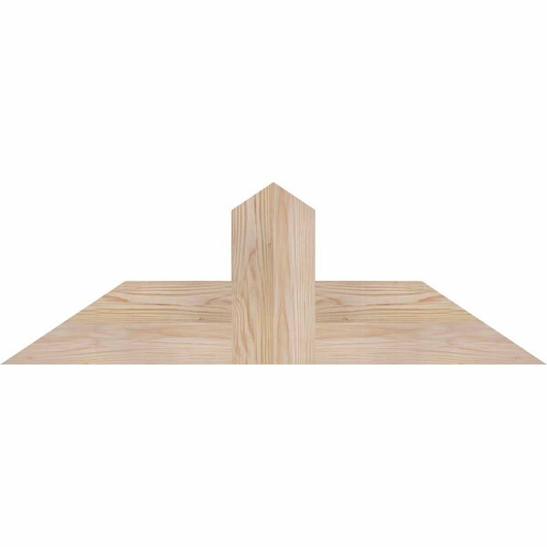 Ekena Millwork Portland Smooth Timber Gable Bracket, Douglas Fir, 36"W x 12"H x 3 1/2"D x 5 1/2"F, 8/12 Pitch GBW036X12X0406POR00SDF - main